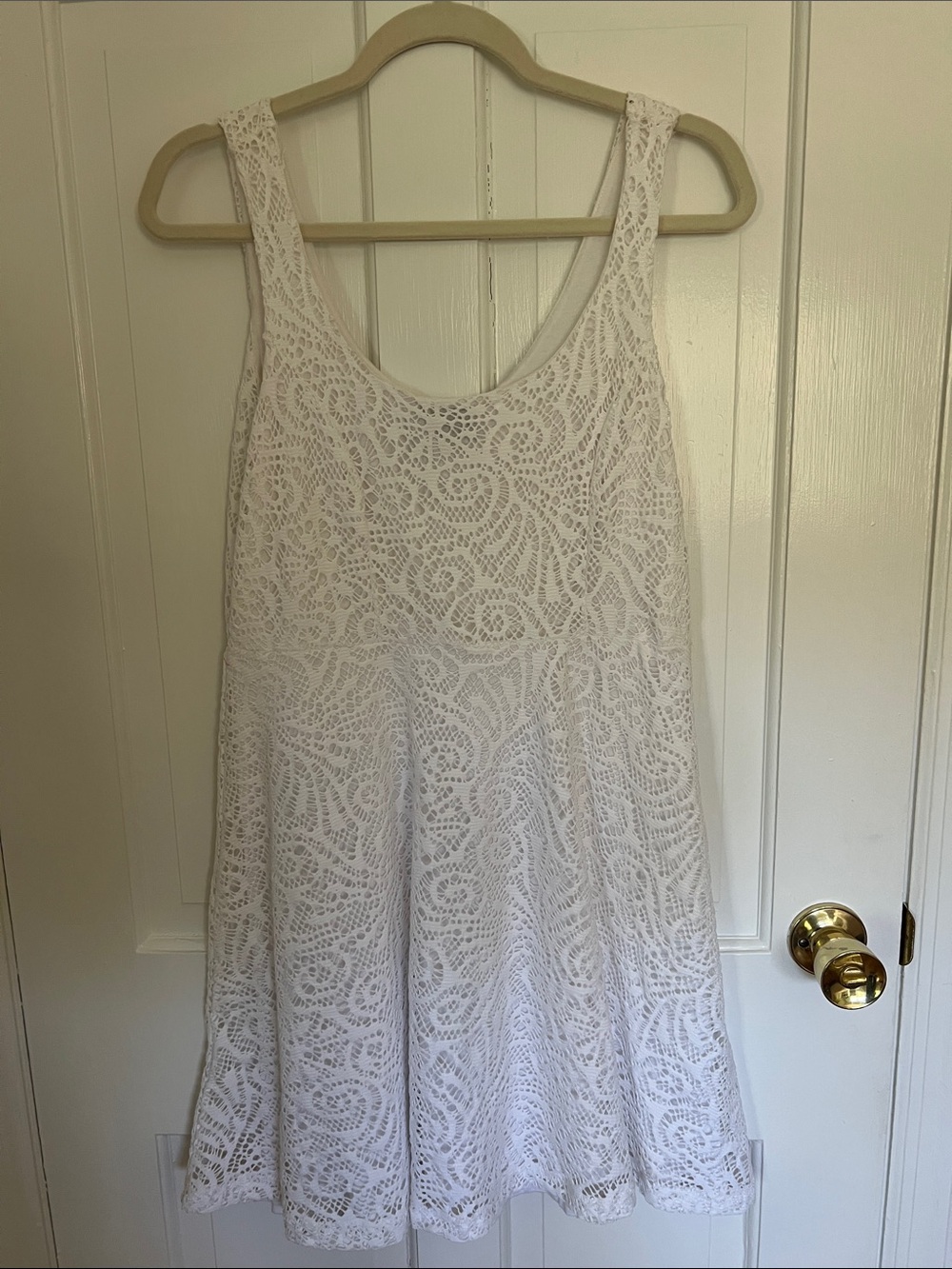 Apt. 9 White Lace Scoop Neck Mini Dress